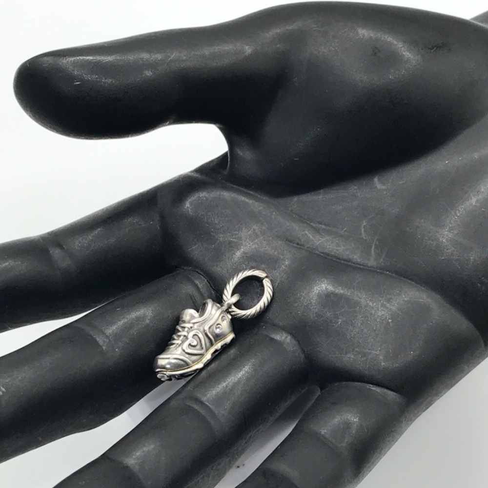 Brighton Tiny Running Shoe Pendant Dangle Charm Silver Plate Sneaker Sports